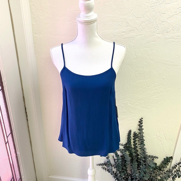 1. State, Fiesta Navy Sleeveless Split Back Sz Sm - Picture 3 of 9